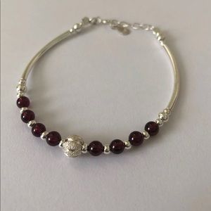 Natural Garnet bead bracelet small size